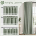 100% Blackout Curtains 102 Inch Length 2 Panels Set - Image 6