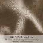 Pinch Pleat Latte Taupe Semi Sheer Linen Curtains 105 Inches Long 2 Panels | - Image 2