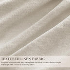 Ivory Cream Linen Blackout Curtains 112 Inches Long - Image 3