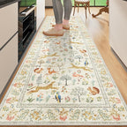 DUKINO 2.6x8 Rug for Hallway, Washable Kitchen Runner Rug Non Slip, Stain by DUKINO