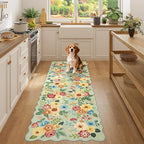 DUKINO 2x6 Runner Rug, Floral Washable Rug - Image 4