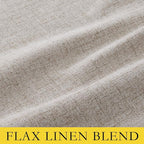 NICETOWN Rod Pocket Full Blackout Natural Linen Curtains 108" Length - Image 9