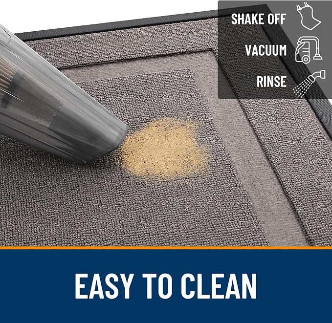 OLANLY Front Door Mat Outside 47x32, All-Season Heavy-Duty Rubber Doormat | - Image 5