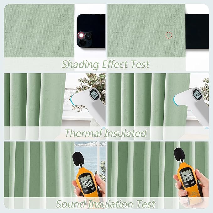 100% Blackout Curtains 102 Inch Length 2 Panels Set - Image 5