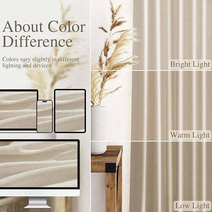 Modern Farmhouse Decor Curtains 96 Inches Long - Image 3