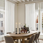 90 Inches Long Linen Curtains 60 Inch Width Pinch Pleated Beige White | Ivory - Image 9