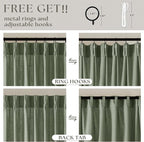 Sage Green 120 Inch Curtains High Ceiling Tall Curtains 2 Panels Set | Pinch - Image 5