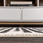 JONATHAN Y Khalil Modern Berber Stripe Cream/Black Runner Rug, Contemporary - Image 7