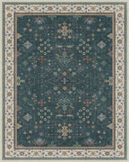 Dark Green Vintage 8x10 Washable Rugs - Image 2