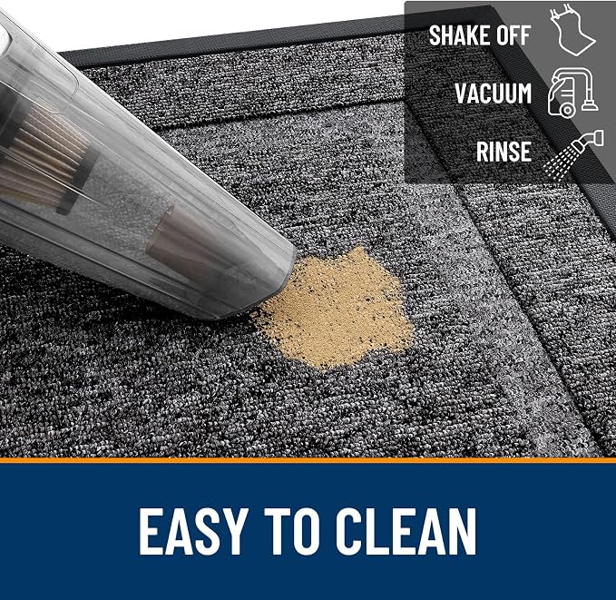 OLANLY Front Door Mat Outside 47x23, All-Season Heavy-Duty Rubber Doormat | - Image 5