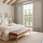 Grey Beige Linen Curtains 96 Inches Long - Image 7