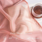 NICETOWN Coral Pink Sheer Window Curtains - Image 4