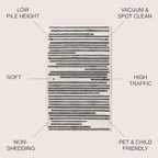 JONATHAN Y Khalil Modern Berber Stripe Cream/Black Indoor Area Rug, Contemporary - Image 2