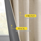 NICETOWN 100% Black Out Curtains 84 inch Long, Thick Linen Blend Rod Pocket & - Image 6