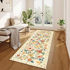 DUKINO 2.6x8 Hallway Runner Rug, Washable Runner Rug Non Slip, Floral Indoor Rug - Image 3