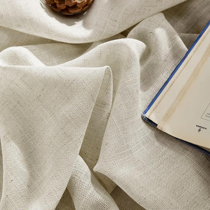 Joydeco Linen Curtains 96 Inch Length 2 Panel Sets, Light Filtering Curtains - Image 4