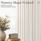 Natural 60 Inch Width Linen Pinch Pleated 92 Inch Long Curtains | Thick Linen - Image 3