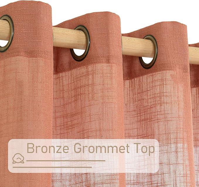 Short Linen Curtains 40 Inch Length - Image 4