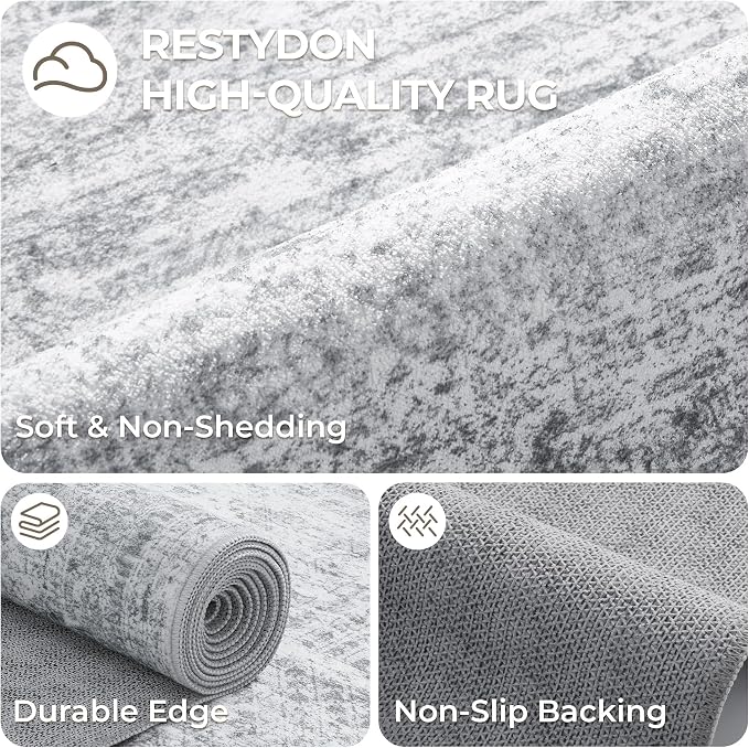 2x6 Runner Rug Non Slip, Washable Hallway Runner Rug, Nursery Room, Soft Runner - Image 7