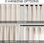 Beige Linen Curtains 84 Inches Long - Image 3