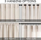 Beige Linen Curtains 96 Inches Long - Image 3