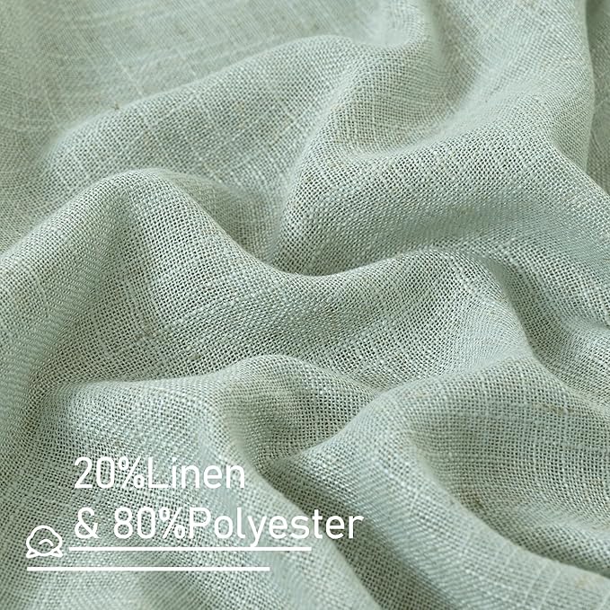 Light Sage Linen Sheer Curtains - Image 2