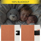Burnt Orange 100% Blackout Window Curtain Panels Light Blocking Linen Boho - Image 4