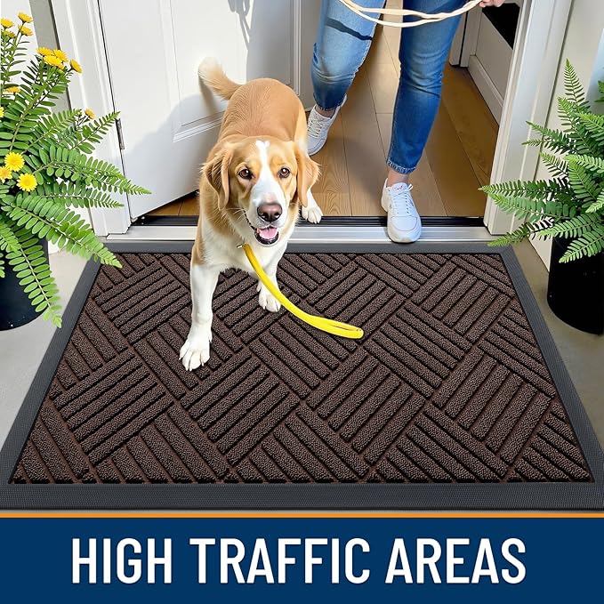 OLANLY Front Door Mat Outside Entrance 71x47, Waterproof Heavy-Duty Doormat | - Image 6