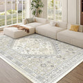 5x8 Area Rugs for Living Room, Large Washable Rug, Dining Room, Low Pile by Zesthome