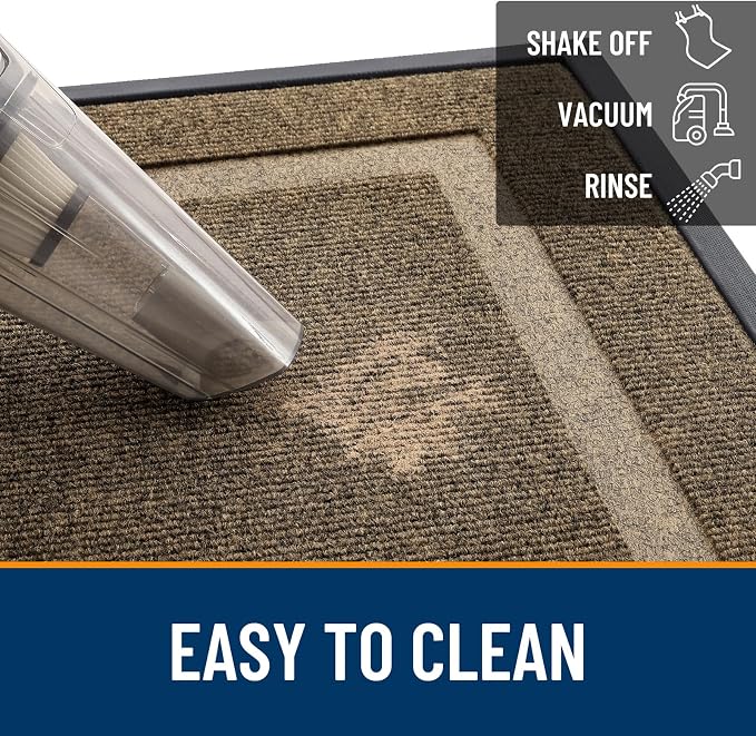 OLANLY Front Door Mat Outside 59x23, All-Season Heavy-Duty Rubber Doormat | - Image 6