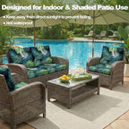 CALBODE 8 Pcs Stretch Outdoor Seat Cushion Covers, Indoor/Outdoor Couch Cover - Image 5