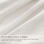 Ivory Beige White Pleated 100% Blackout Linen Curtains 90 Inches Long | Memory - Image 3