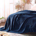 BEDELITE Fleece Blanket Soft Plush Queen Size Bed Blanket Navy 90"x90" | Ultra by BEDELITE