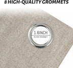 Yakamok Natural Linen Textured Curtains 63 Inches Long - Image 4