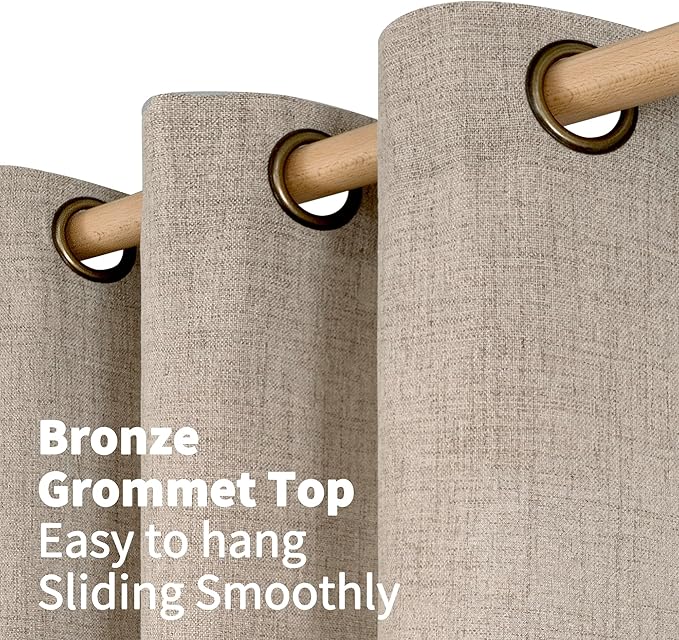YoungsTex Oatmeal Linen Curtains - Image 4