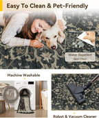 RELEANY Washable Area Rug, Runner 2'6"x5', Water Repellent, Pet Friendly - Image 4