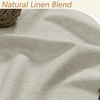 100% Blackout Linen Curtains for Bedroom 84 inches Long, Thermal Insulated Room - Image 3