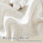 RYB HOME Short Linen Sheer Curtains - Image 3