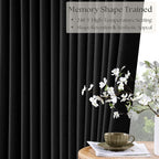 Black 120 Inch Pinch Pleated 100% Blackout Curtains - Image 5