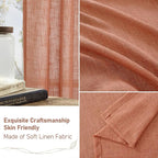 63 Inch Semi Sheer Linen Curtains - Image 5