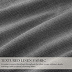 Dark Grey Pleated Thick Linen Blackout Curtains 90 Inches Long - Image 3