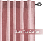 RYB HOME Linen Semi Sheer Curtains - Image 3
