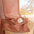 BGment Terracotta Linen Kitchen Curtains 36 Inch Length, Small Semi Sheer - Image 7