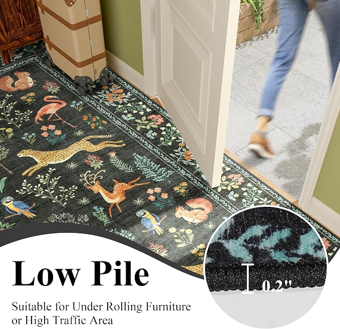 DUKINO 2x7 Runner Rug for Hallway, Washable Kitchen Rugs Non Slip, Stain - Image 8