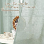 Faux Linen Curtains 63 inches Long - Image 5