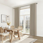 100% Blackout Linen Curtains for Bedroom 90 inches Long, Thermal Insulated Room - Image 9