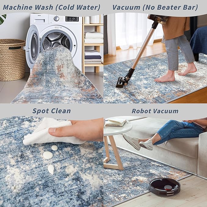 3x12 ft Long Hallway Runner Rug Non-Slip Washable Carpet Runner - Image 7