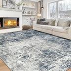 9x12 Area Rugs for Living Room Bedroom Dining Room Washable Blue Grey | Soft by Aelenmu