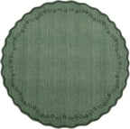 GarveeHome Round Area Rug 5ft Scalloped Washable Circle Rug - Image 4