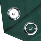 Dark Green Bedroom Blackout Curtains/38 x 54 Inch Long/Set of 2 Curtain - Image 6